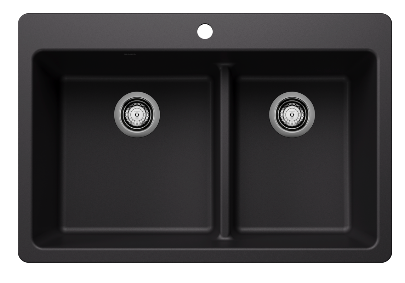 Blanco Liven 33" Equal Double Low Divide Dual Mount — Tarja de Silgranit