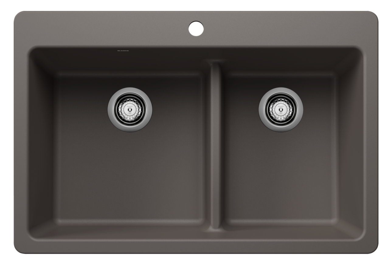 Blanco Liven 33" Equal Double Low Divide Dual Mount — Tarja de Silgranit