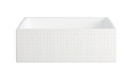 Bante Cúbica — Tarja de Cocina de Cerámica Refractaria (Fireclay), Frente Granjero Texturizado