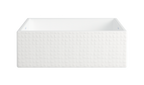 Bante Cúbica — Tarja de Cocina de Cerámica Refractaria (Fireclay), Frente Granjero Texturizado