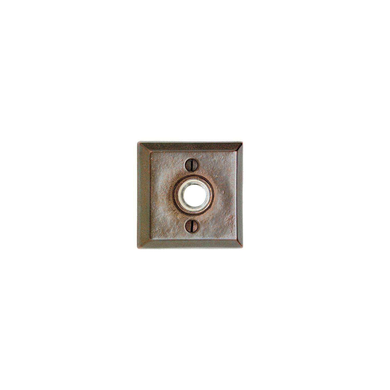 Botón de timbre cuadrado — Rocky Mountain Hardware bronce macizo