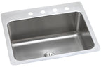 Elkay Tarja Lustertone® Classic Acero Inoxidable 27" x 22" x 10" de Un Tazón de Doble Montaje with Perfect Drain® — vista de producto