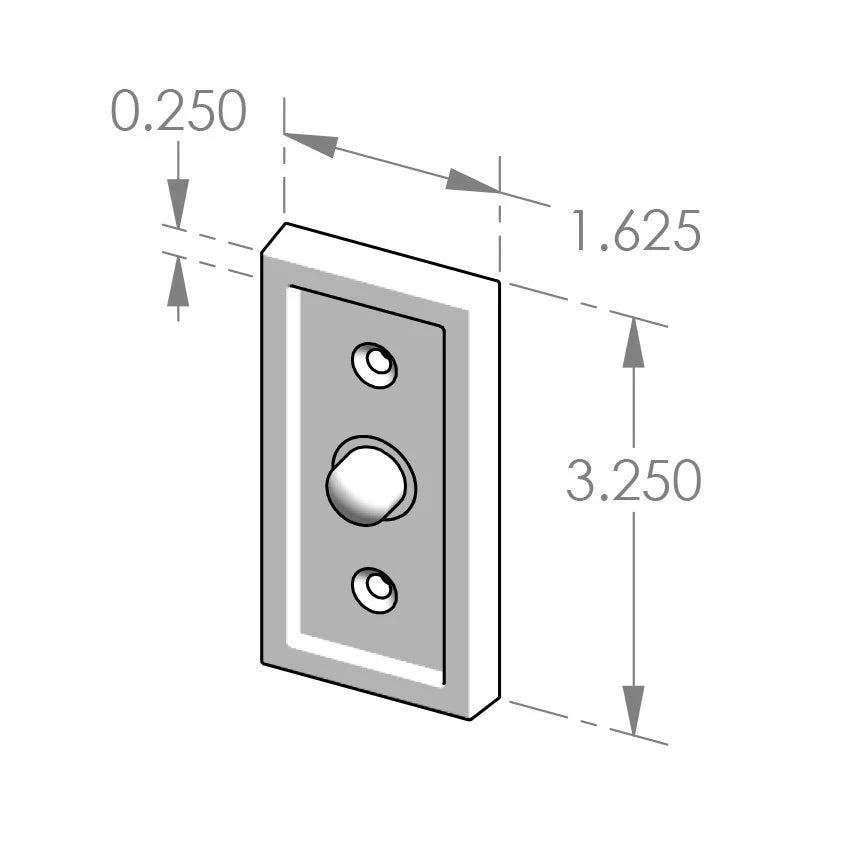 Bandbox Door Bell (DRB-1500) — dibujo de especificaciones y dimensiones