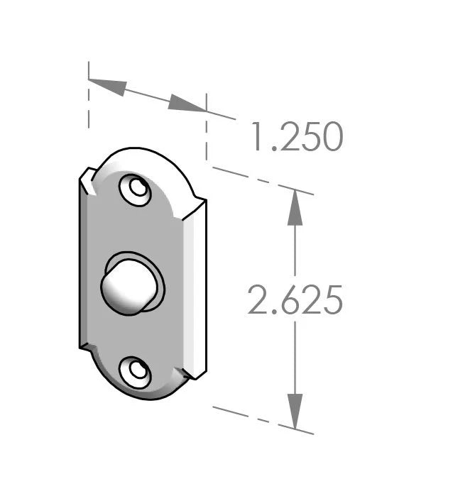 Arch Door Bell (DRB-5) — dibujo de especificaciones y dimensiones