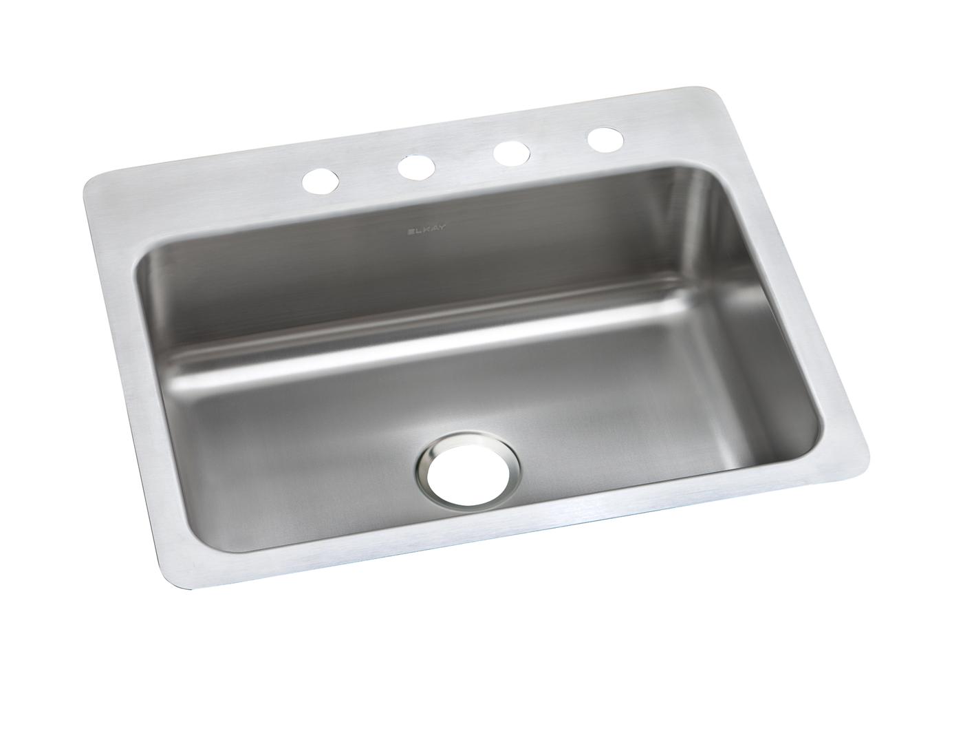 Elkay Tarja Dayton® Acero Inoxidable 27" x 22" x 8" de Un Tazón de Doble Montaje — vista de producto