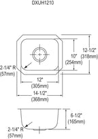 Elkay Tarja Dayton® Acero Inoxidable 14-1/2" x 12-1/2" x 6-1/2" de Un Tazón de Bar Bajo Cubierta — vista de producto
