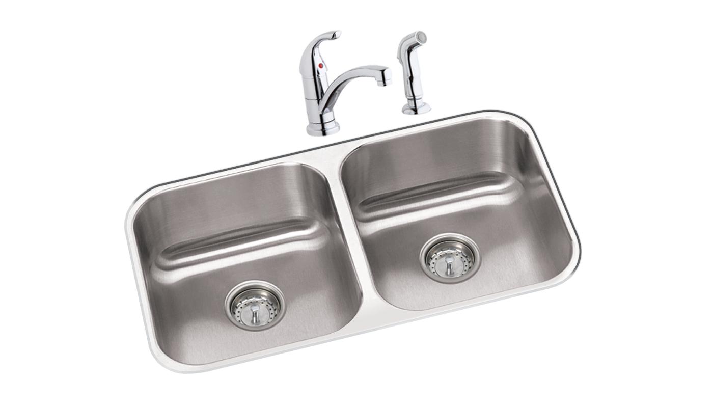 Elkay Tarja Dayton® Acero Inoxidable 30-1/2" x 18-1/4" x 8" de Un Tazón Bajo Cubierta — vista de producto
