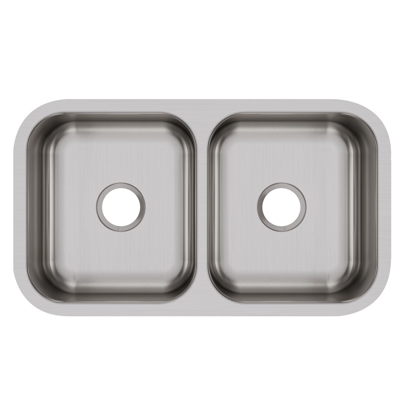 Elkay Tarja Dayton® Acero Inoxidable 31-3/4" x 18-1/4" x 8" de Dos Tazones Iguales Bajo Cubierta — vista de producto