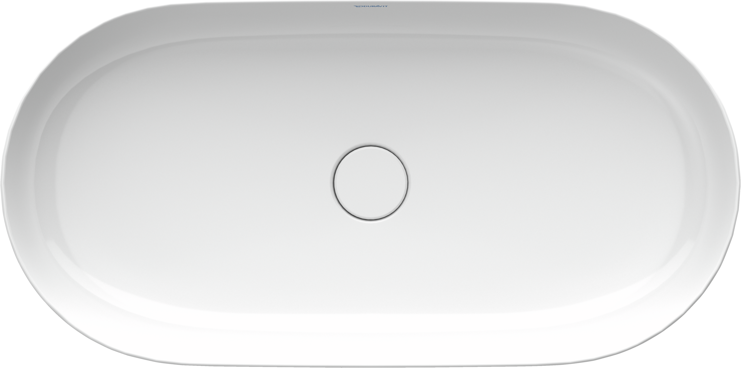 Duravit Luv lavabo de Sobreponer Blanco Brillante — vista superior
