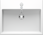 Duravit Vero Air lavabo de Empotrar Blanco Brillante — vista superior