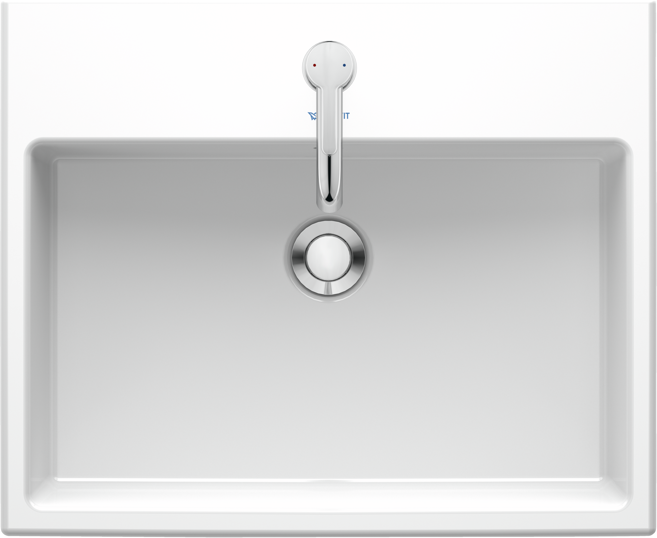 Duravit Vero Air lavabo de Empotrar Blanco Brillante — vista superior