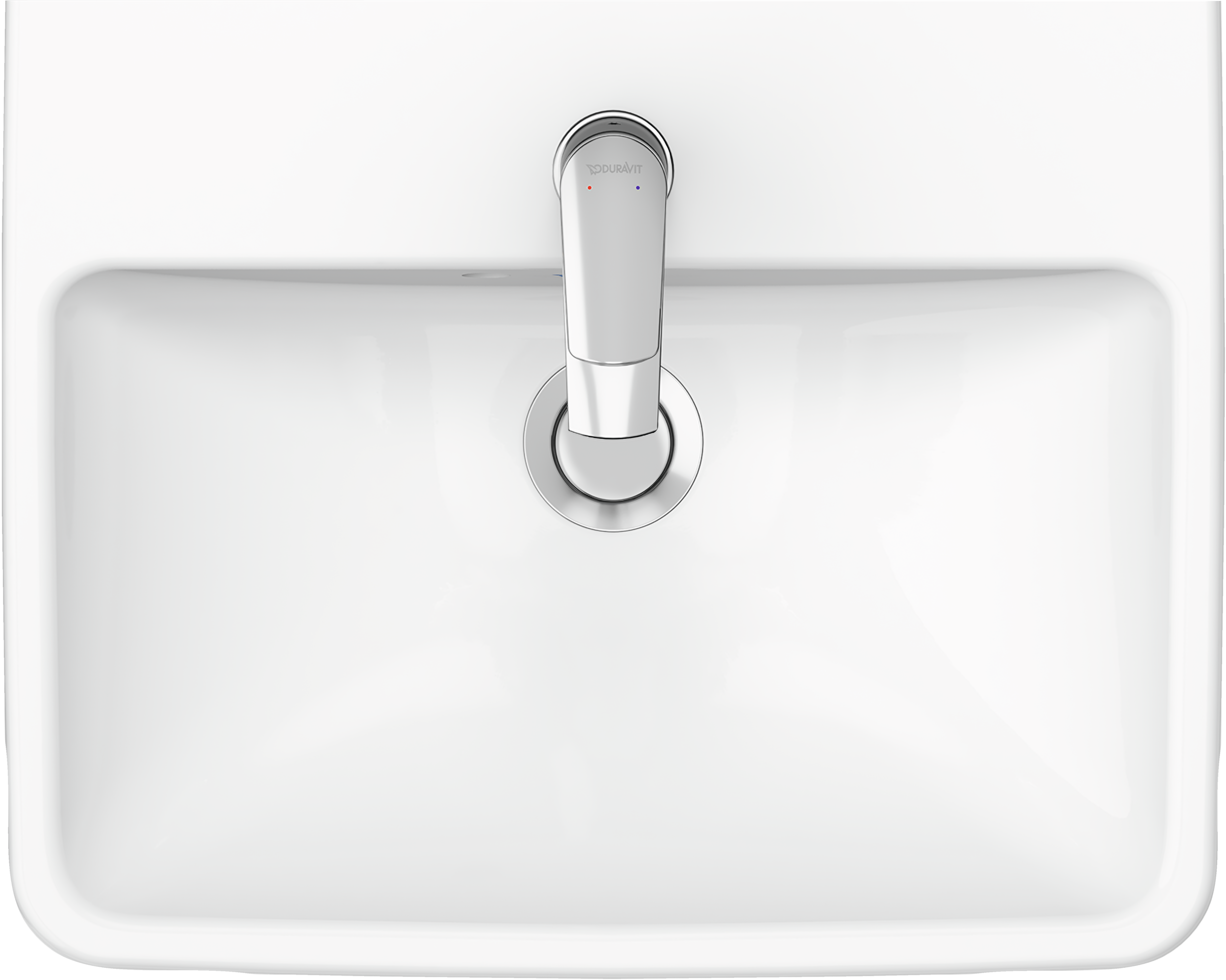 Duravit Duravit No.1 lavabo de Pared Blanco Brillante — vista superior