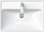 Duravit D-Neo lavabo de Pared Blanco Brillante — vista superior