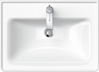 Duravit D-Neo lavabo de Pared Blanco Brillante — vista superior