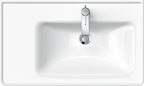 Duravit D-Neo lavabo de Pared Blanco Brillante — vista superior