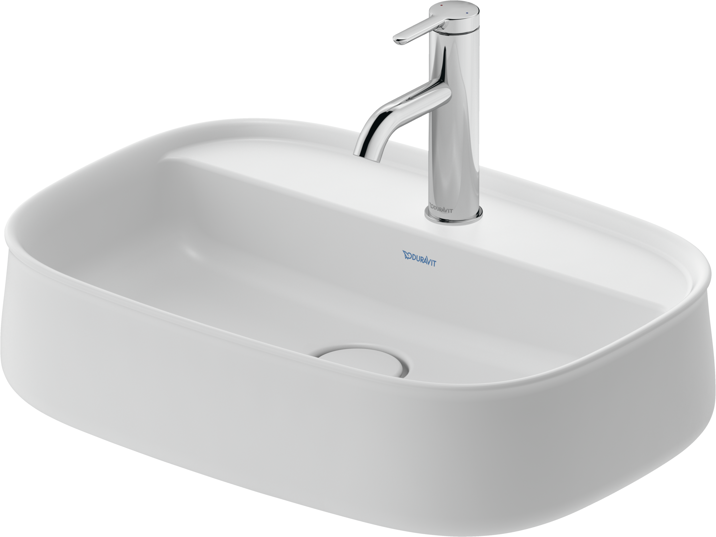 Duravit Zencha lavabo de Sobreponer Blanco Satinado Mate