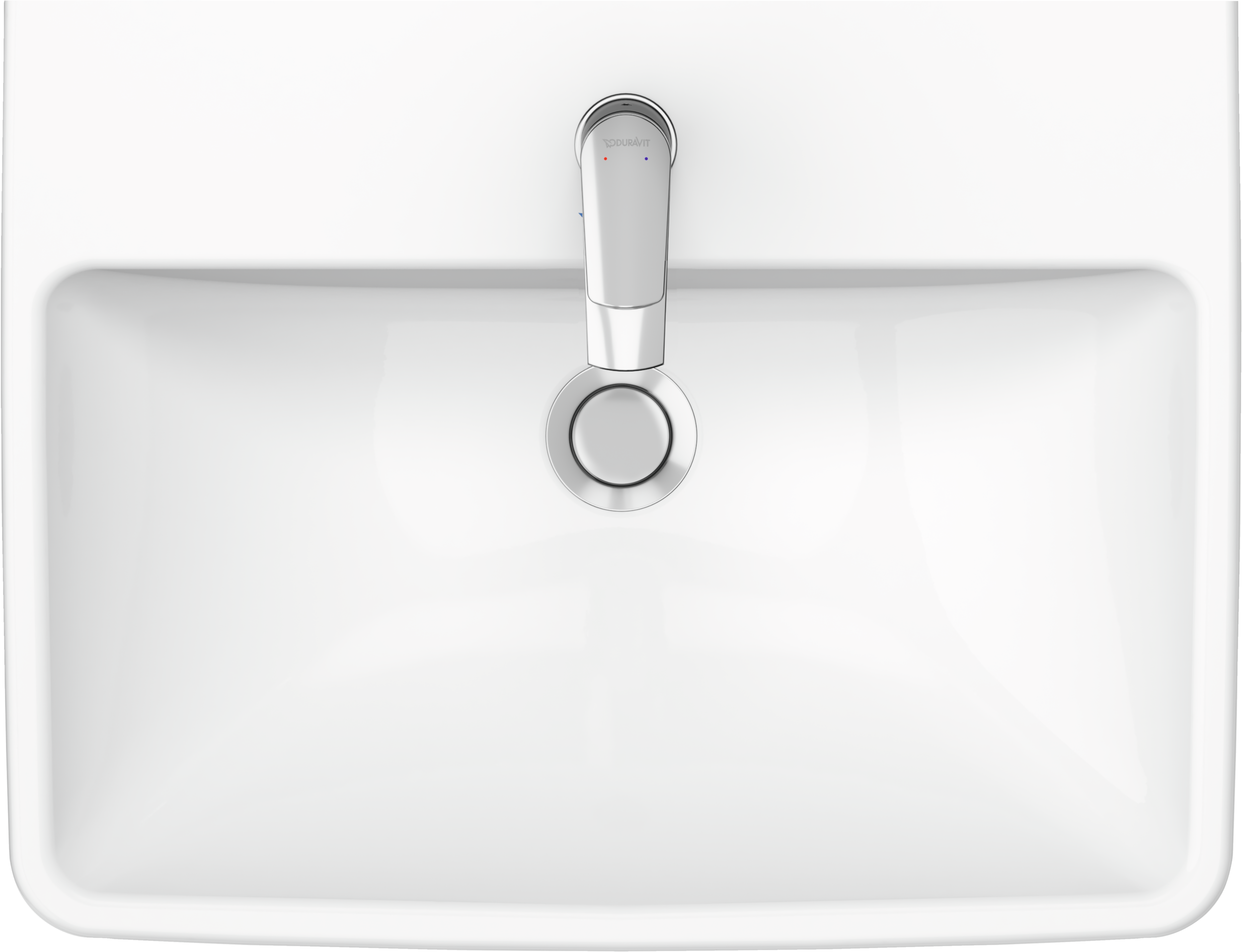 Duravit Duravit No.1 lavabo de Pared Blanco Brillante — vista superior