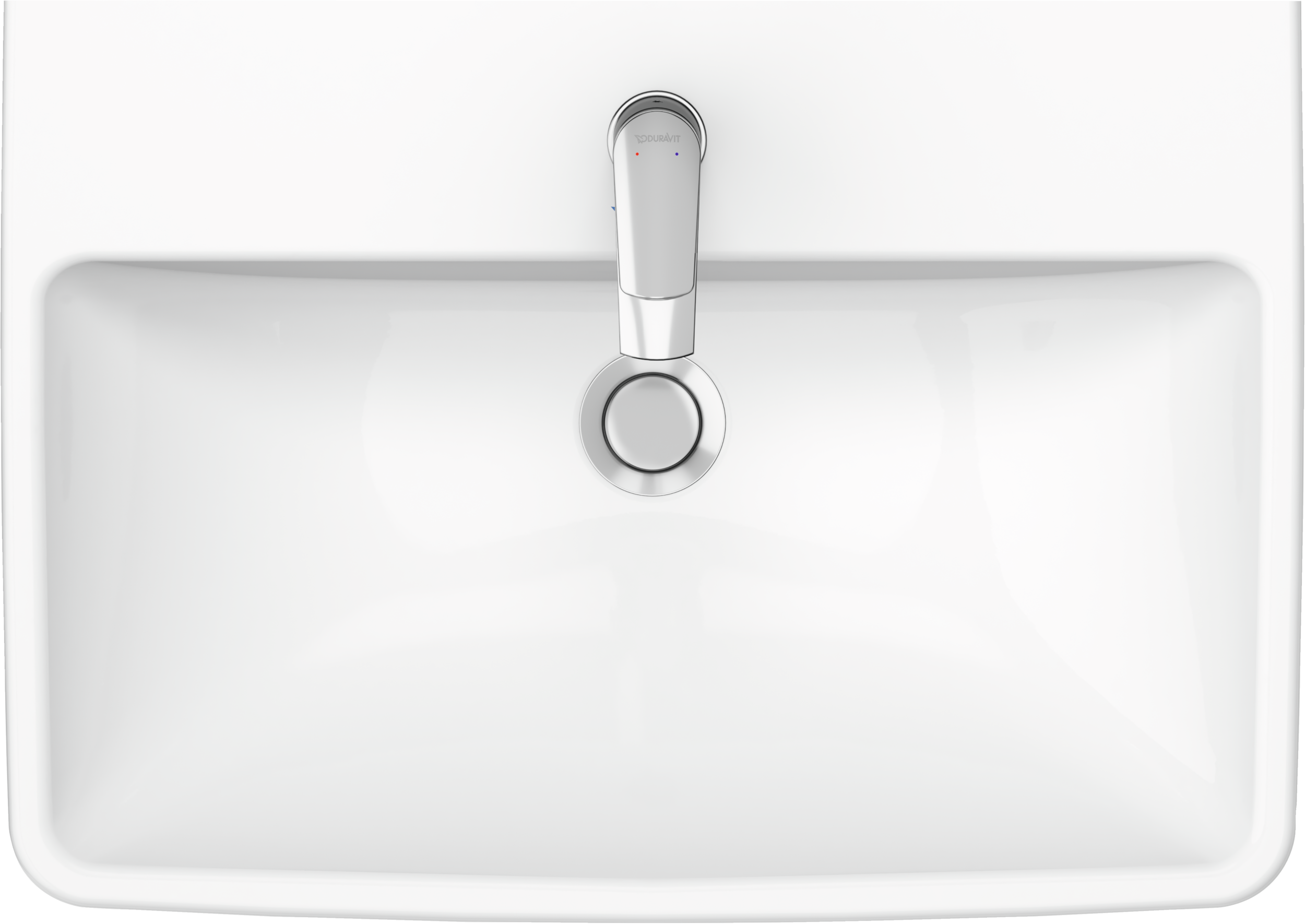 Duravit Duravit No.1 lavabo de Pared Blanco Brillante — vista superior