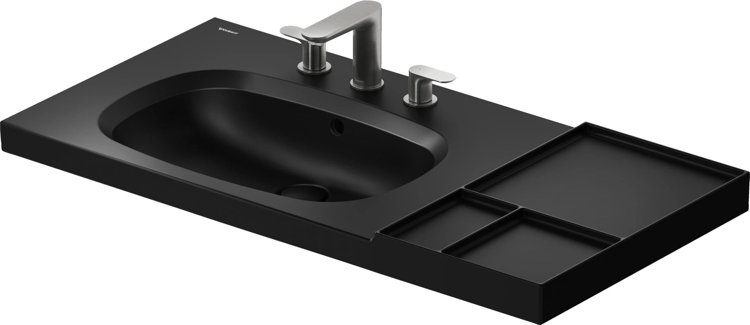 Duravit Aurena lavabo de Pared Negro Mate