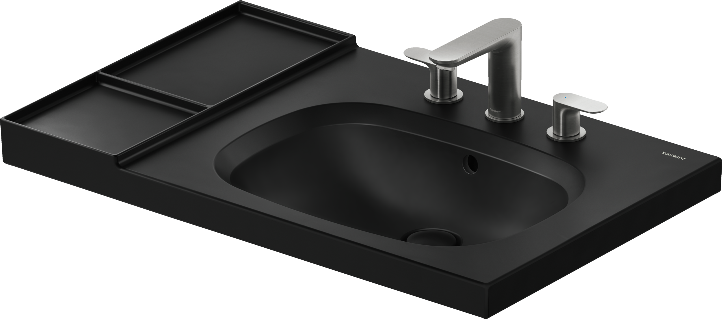 Duravit Aurena lavabo de Pared Negro Mate