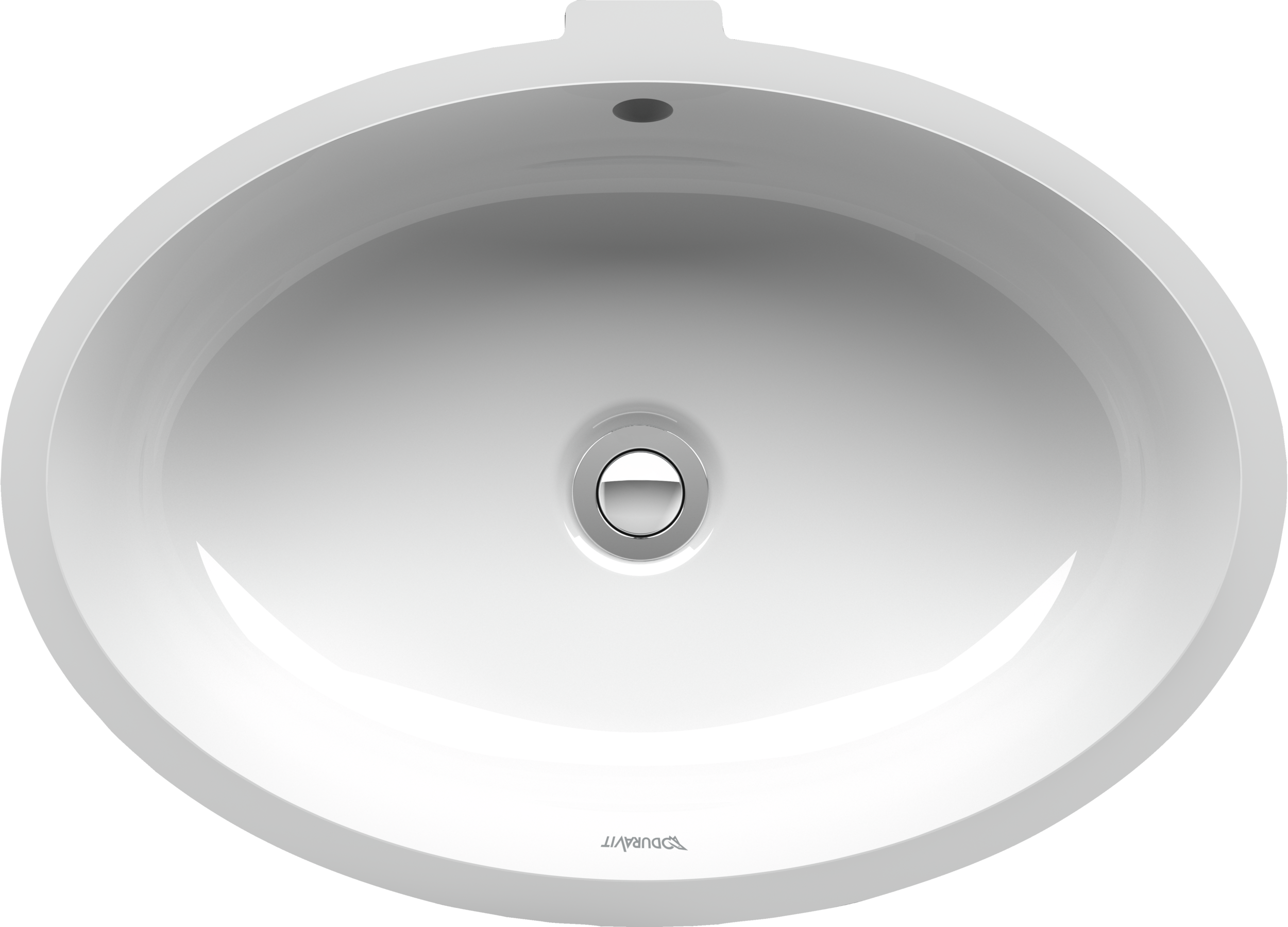 Duravit 1930 Series lavabo Bajo Cubierta Blanco Brillante — vista superior