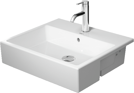 Duravit Vero Air Semi-Recessed lavabo de Pared Blanco Brillante
