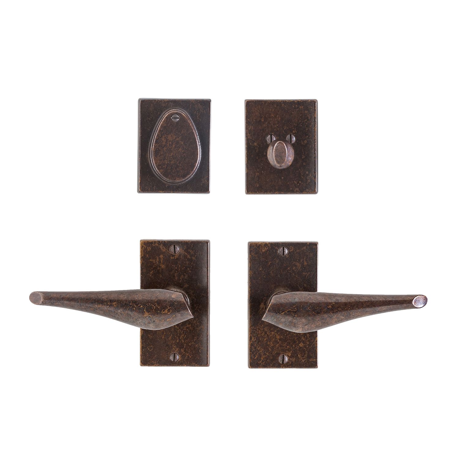 uego de Entrada Oasis 2 1/2" x 4 1/2" — Rocky Mountain Hardware bronce macizo
