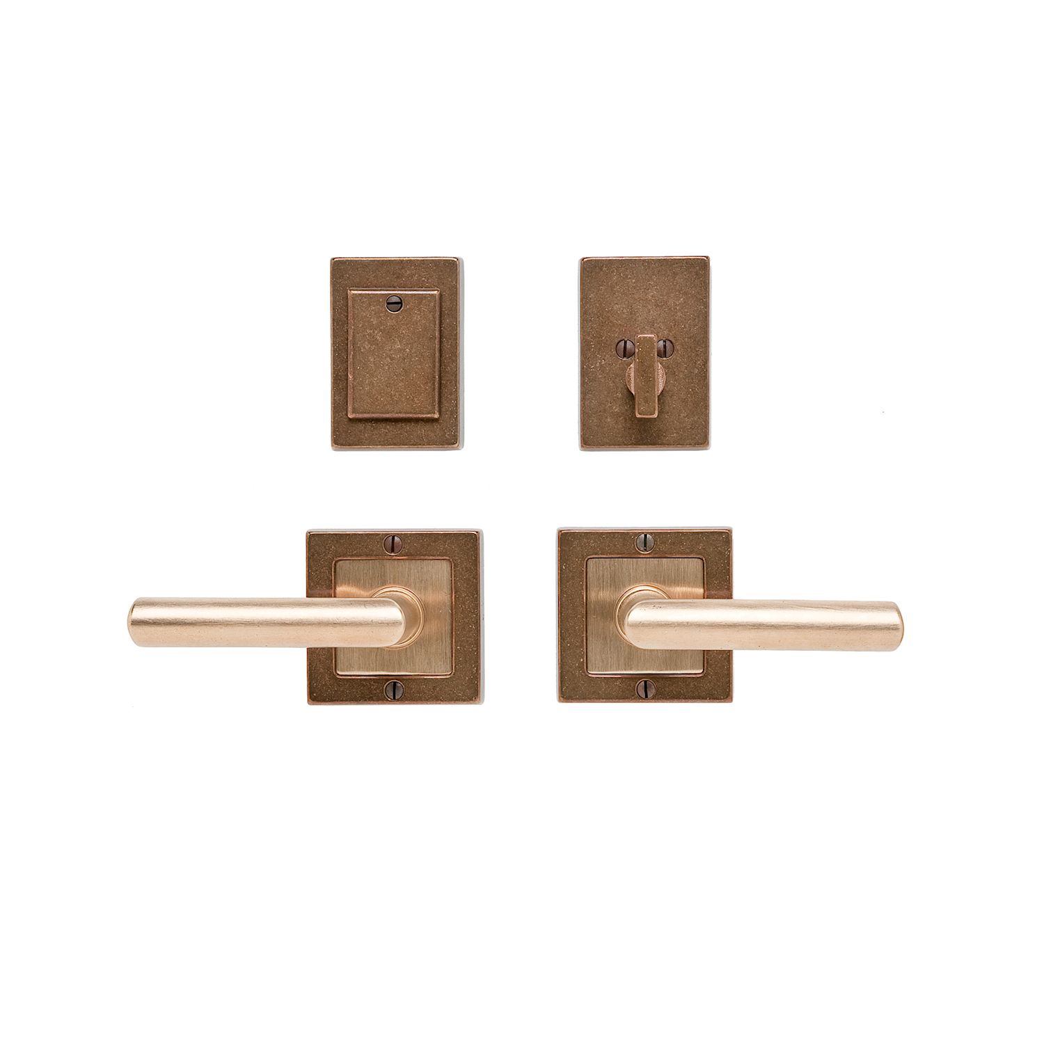 uego de Entrada Designer Textures cuadrado 3" x 3" — Rocky Mountain Hardware bronce macizo