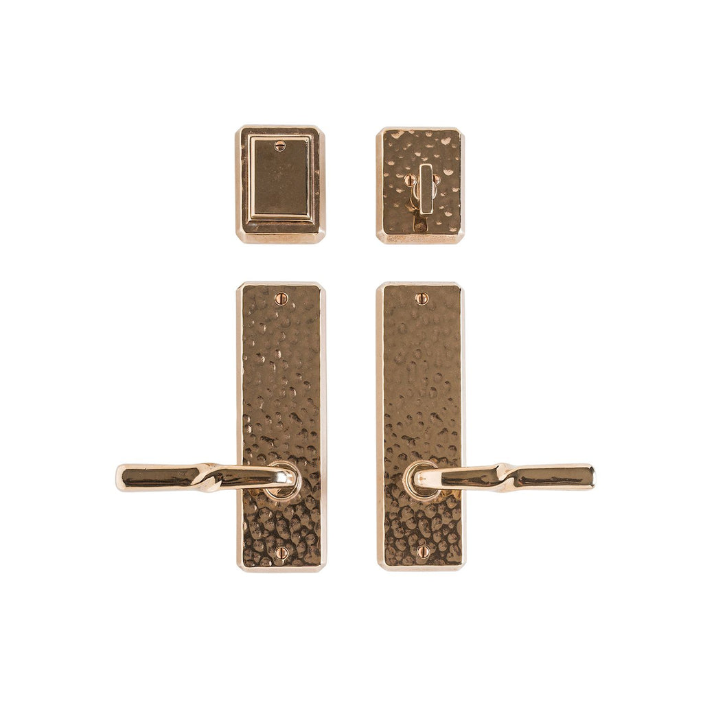uego de Entrada Hammered 2 1/2" x 8" — Rocky Mountain Hardware bronce macizo