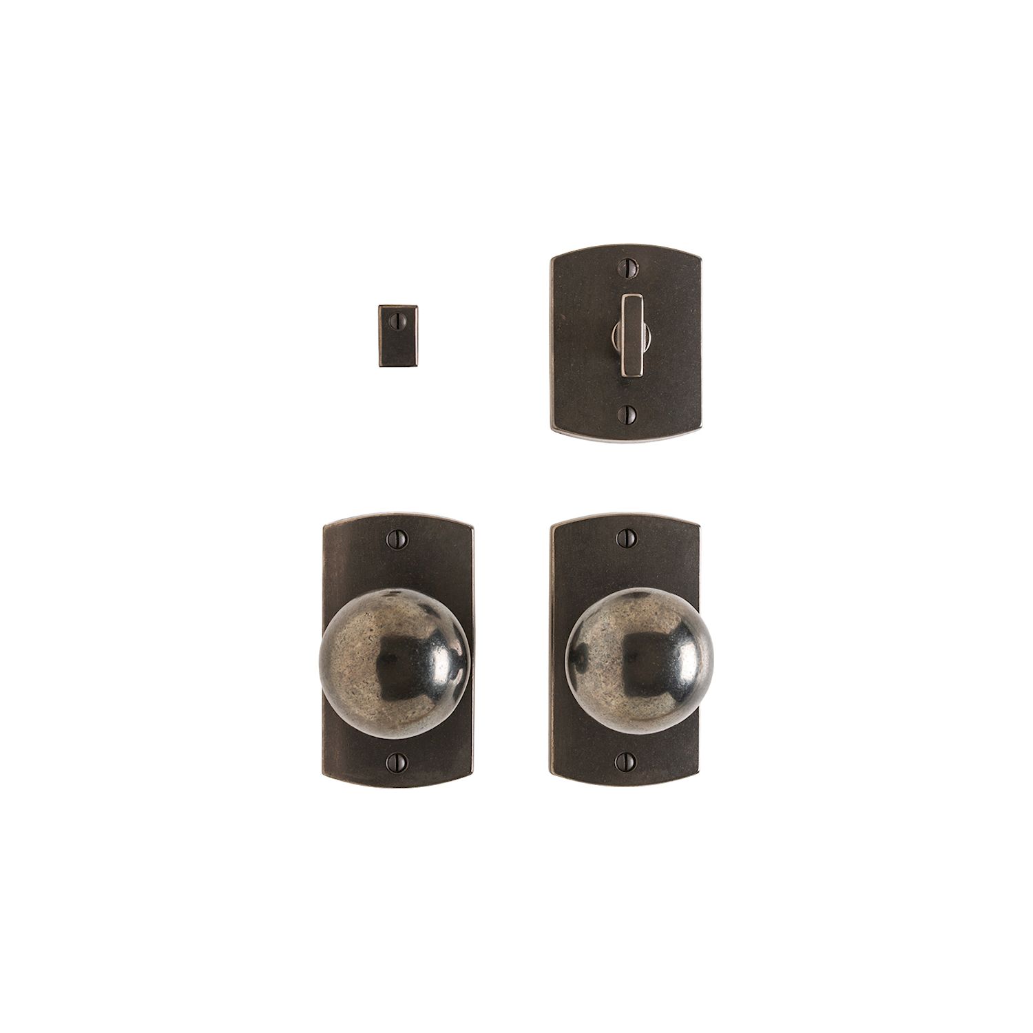 uego Interior Convex 2 1/2" x 4 1/2" — Rocky Mountain Hardware bronce macizo