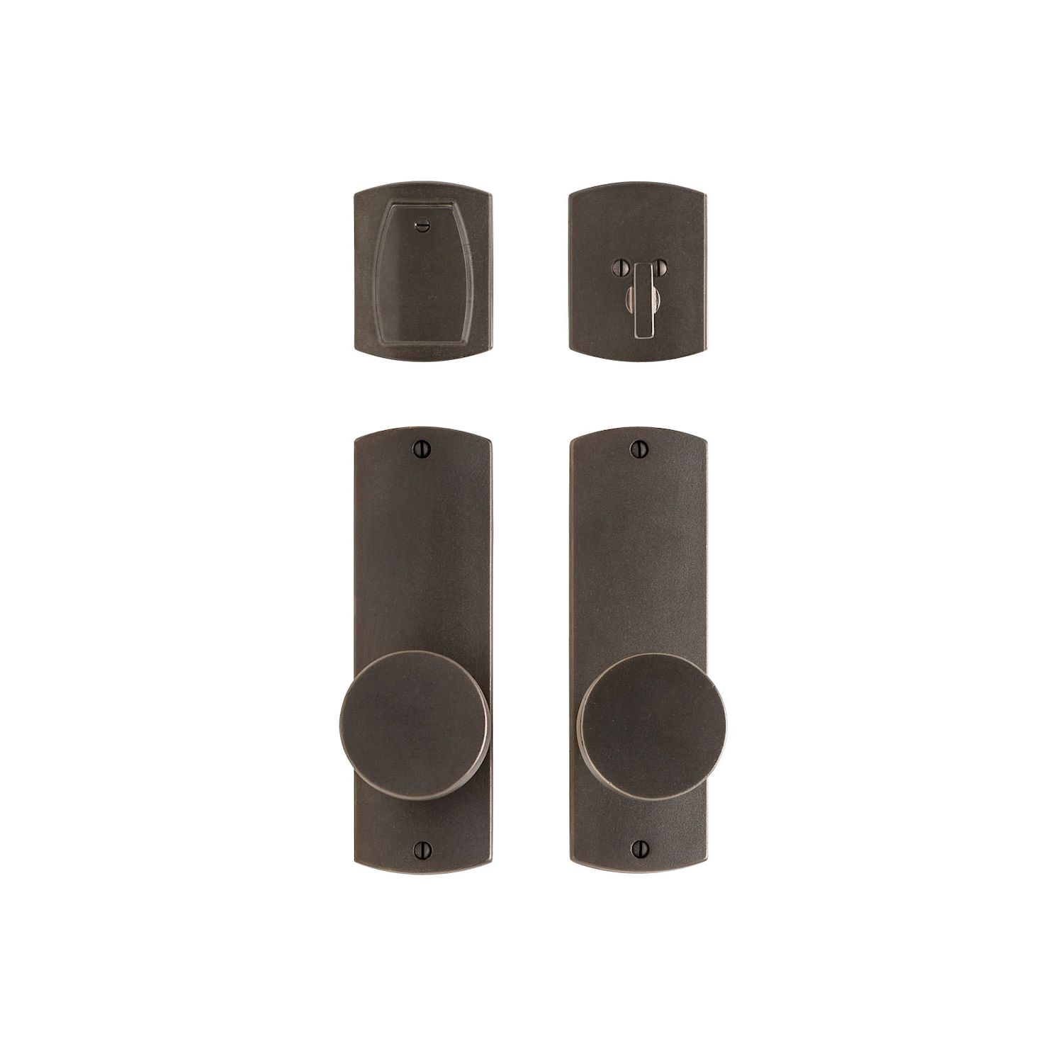 uego de Entrada Convex 2 1/2" x 8" — Rocky Mountain Hardware bronce macizo