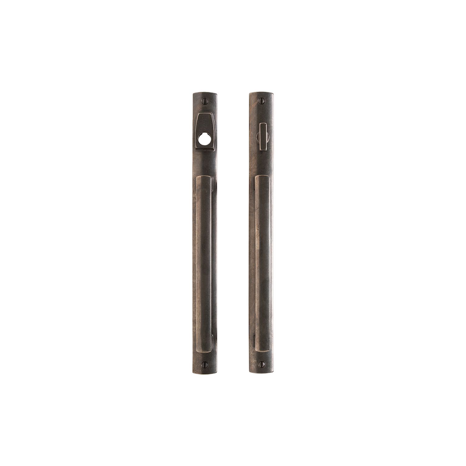 erraje para Puerta Corrediza Convex 1 1/4" x 14" — Rocky Mountain Hardware bronce macizo