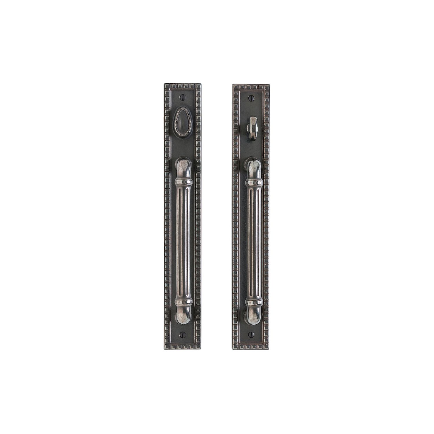erraje para Puerta Corrediza Corbel Rectangular 2" x 14" — Rocky Mountain Hardware bronce macizo