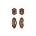 uego de Entrada Bordeaux oval 2 1/2" x 5 1/2" — Rocky Mountain Hardware bronce macizo