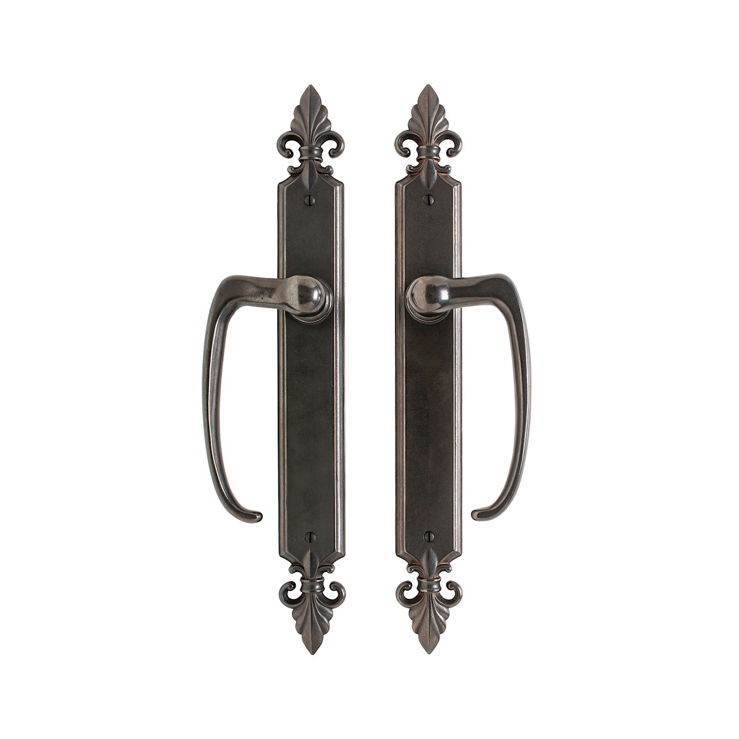 erraje para Puerta Corrediza Bordeaux 2" x 17" (cilindro perfil) — Rocky Mountain Hardware bronce macizo
