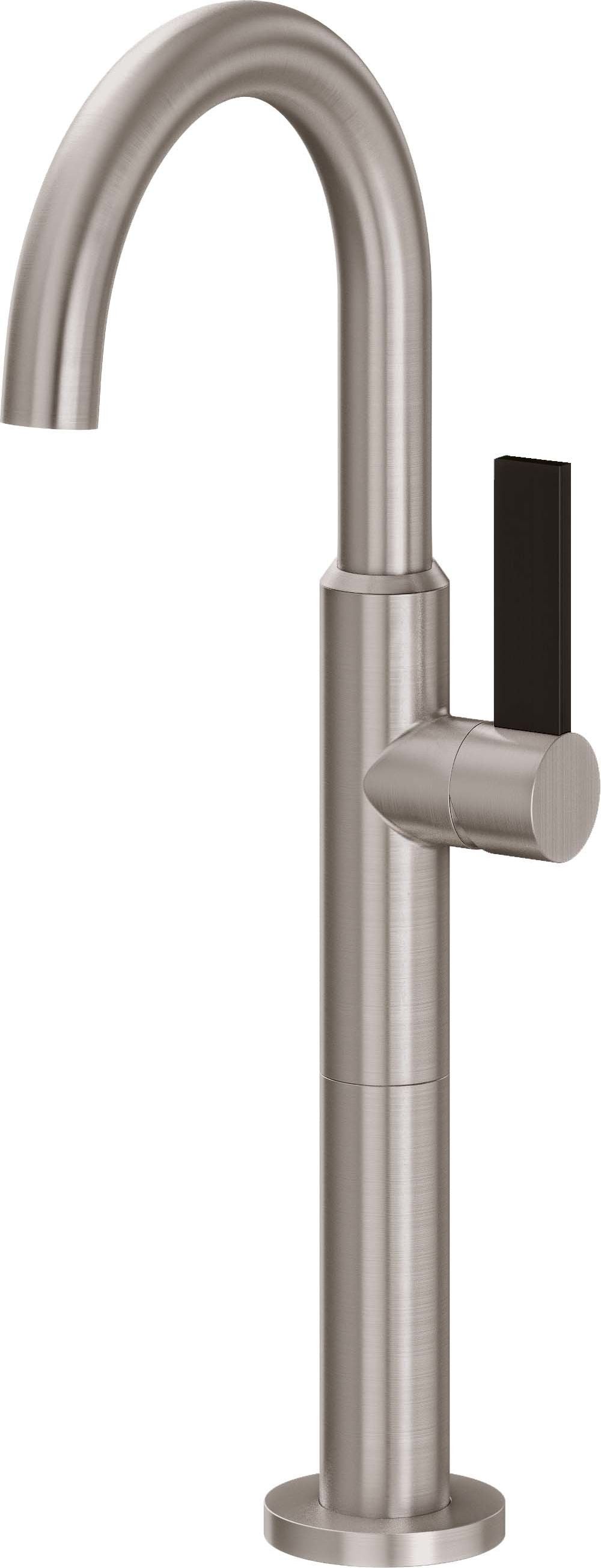 California Faucets Bel Canto Llave de Lavabo/Bar/Prep de Un Solo Orificio - Pico Alto - Satin Nickel