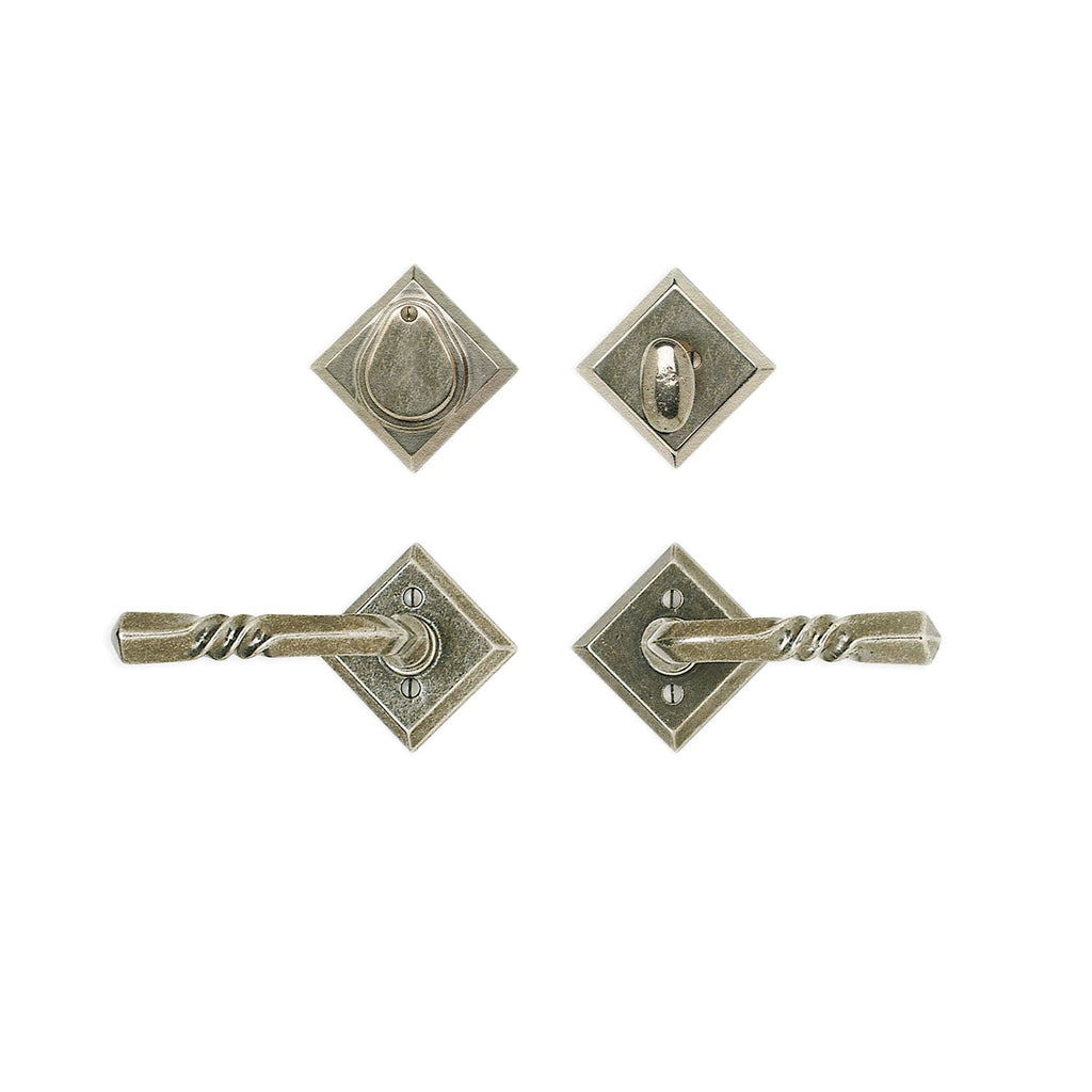 uego de Entrada Diamante 3 9/16" — Rocky Mountain Hardware bronce macizo