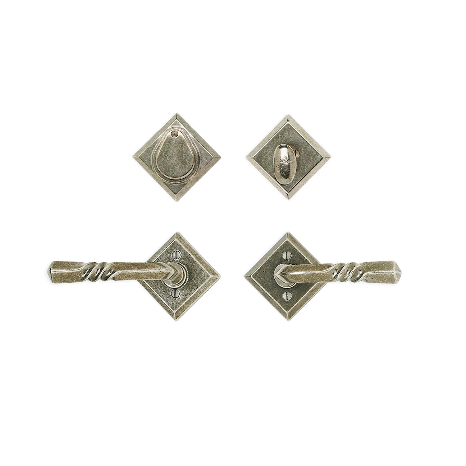 uego de Entrada Diamante 3 9/16" — Rocky Mountain Hardware bronce macizo