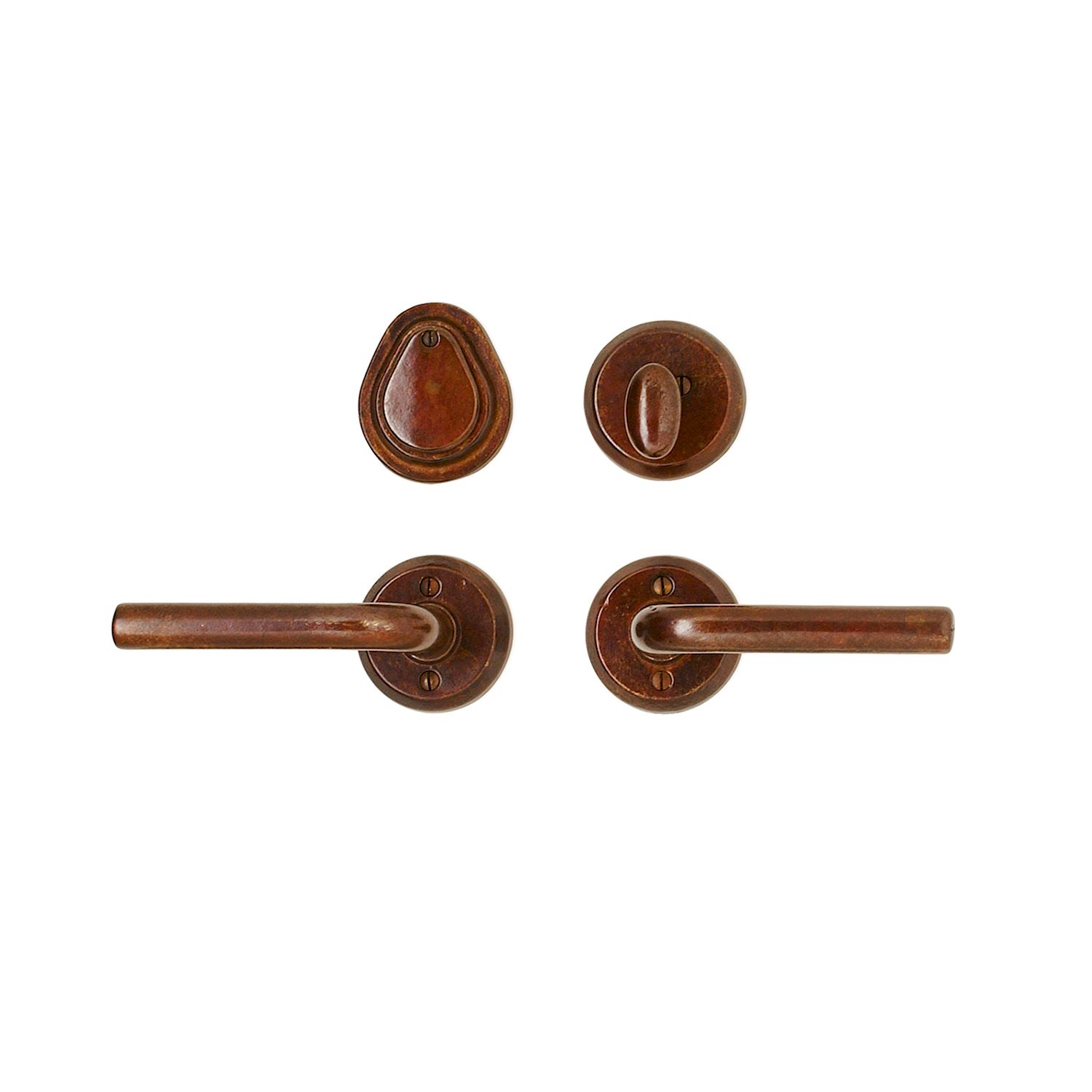 uego de Entrada Round y Oval redondo 2 1/2" — Rocky Mountain Hardware bronce macizo