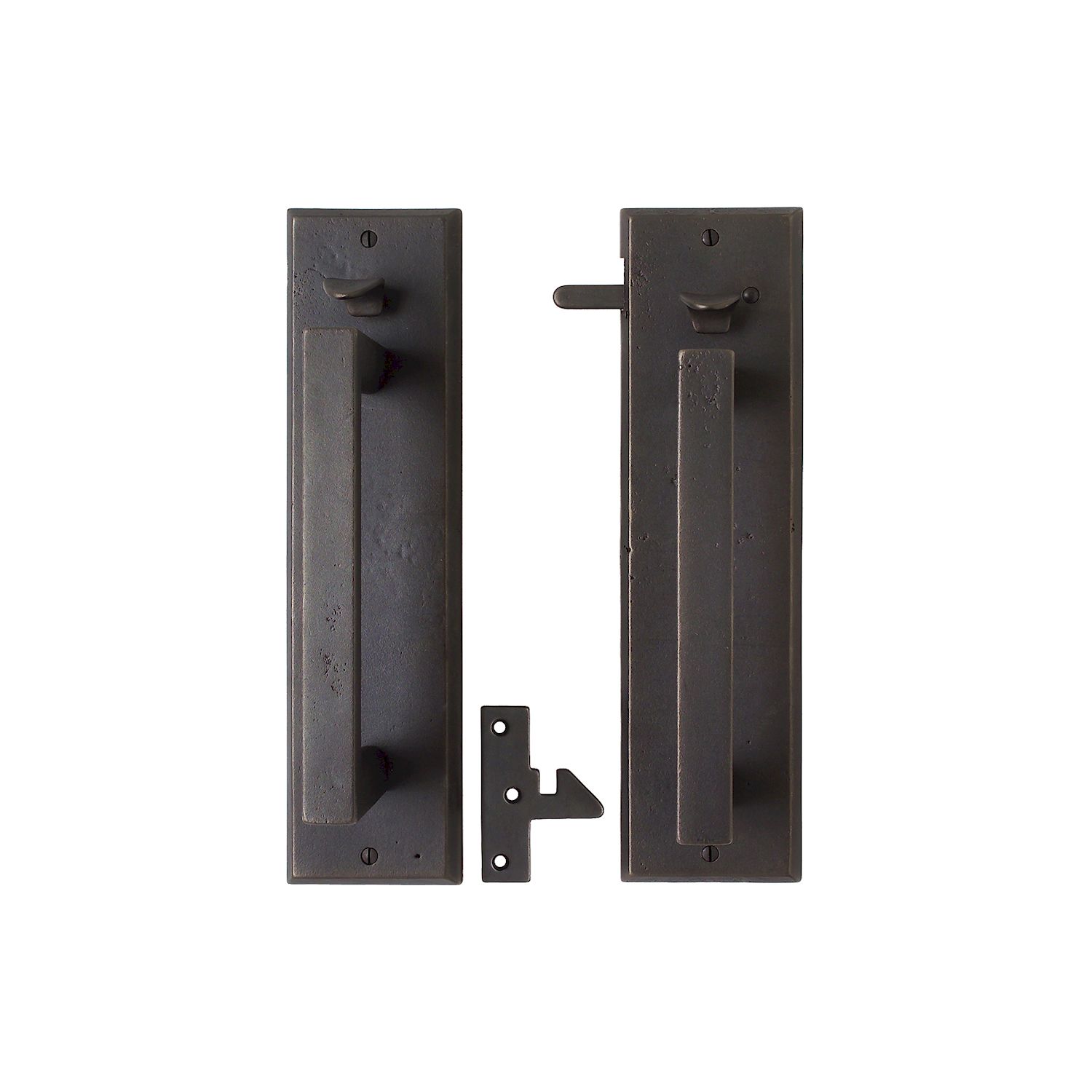 erraje para Portón Rectangular con Pestillo de Pulgar 3 1/2" x 13" — Rocky Mountain Hardware bronce macizo