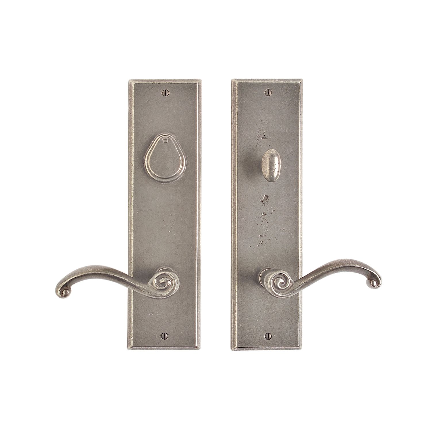 uego de Entrada Rectangular 3 1/2" x 13" (5 1/2" entre centros) — Rocky Mountain Hardware bronce macizo