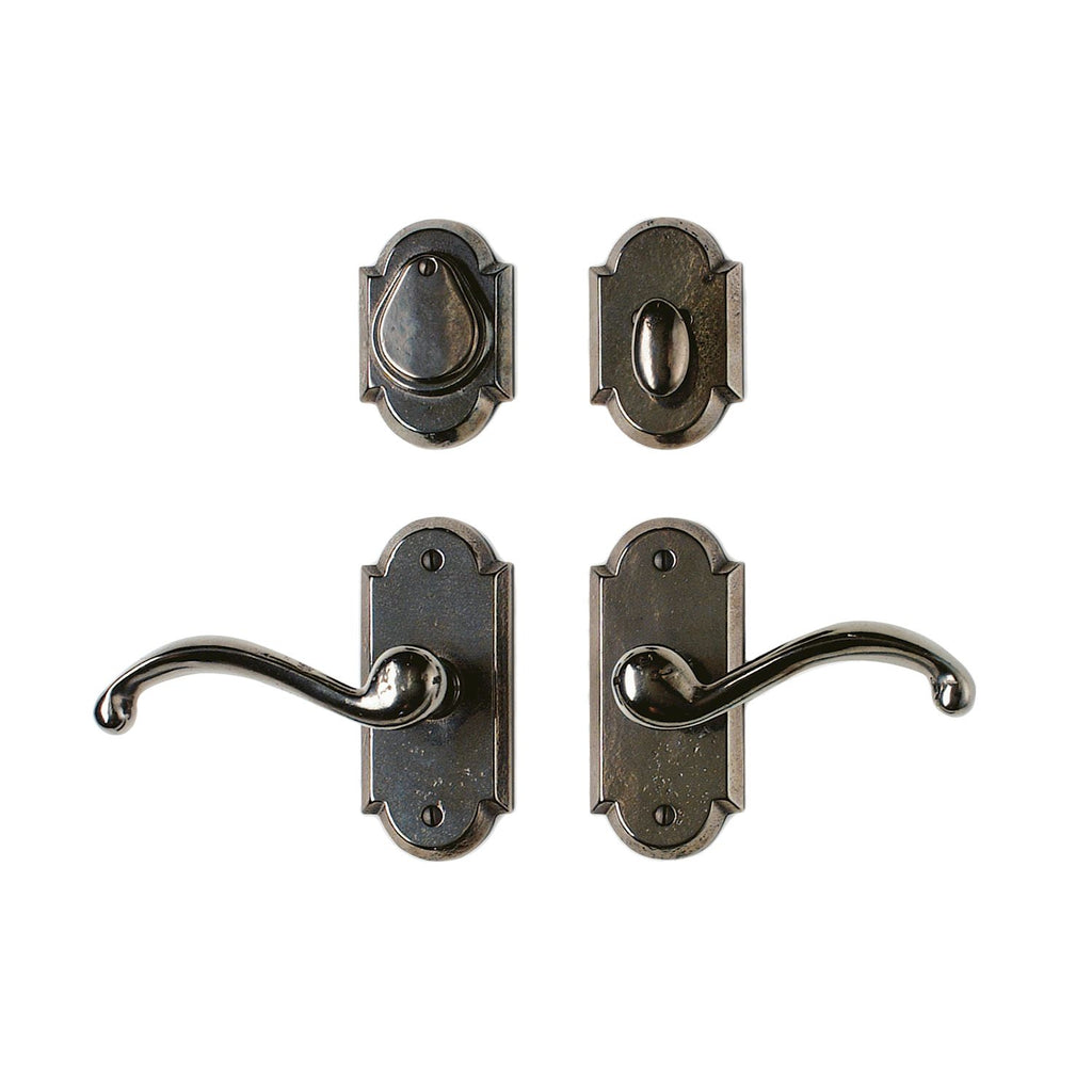 uego de Entrada Arched 2 1/2" x 5 1/2" — Rocky Mountain Hardware bronce macizo