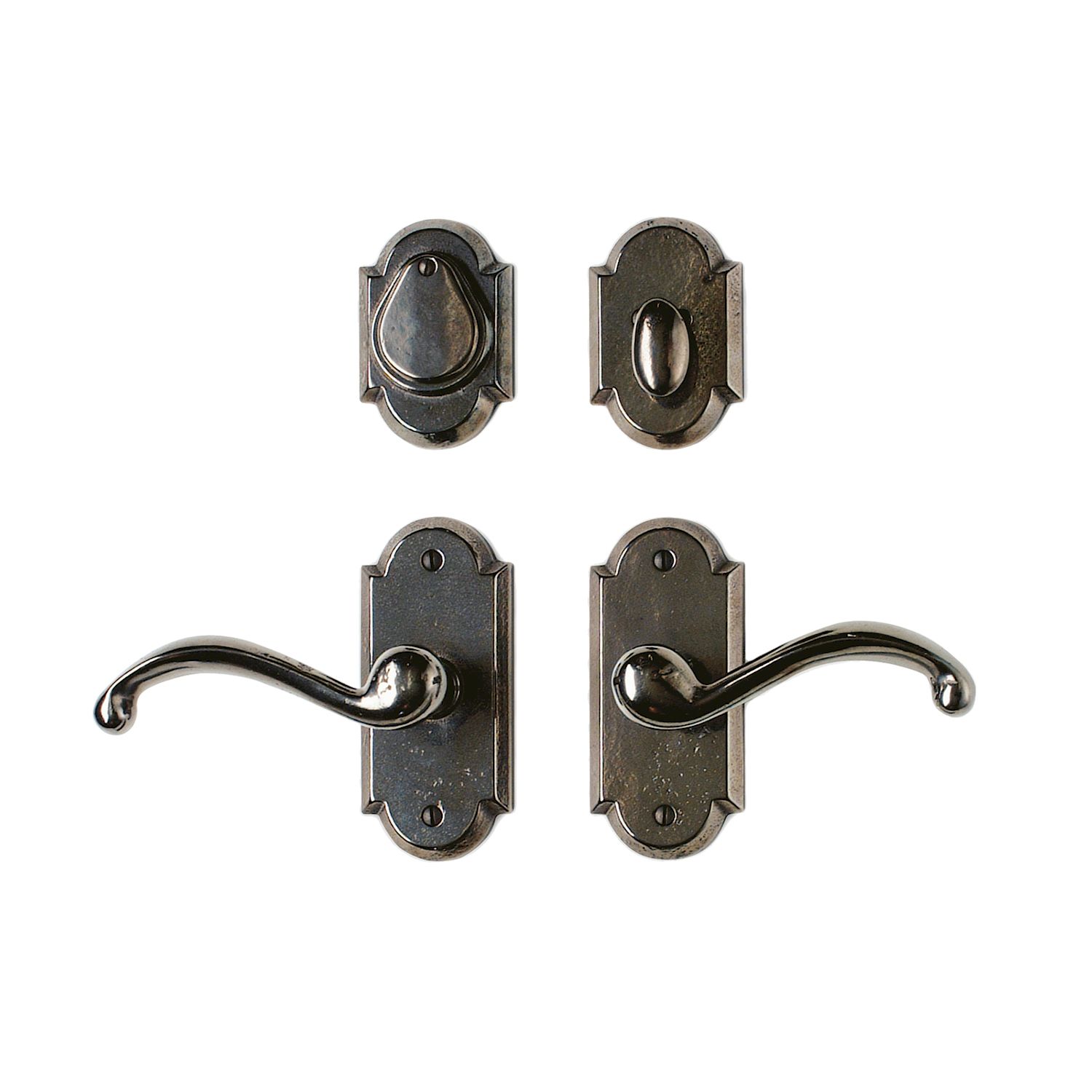 uego de Entrada Arched 2 1/2" x 5 1/2" — Rocky Mountain Hardware bronce macizo