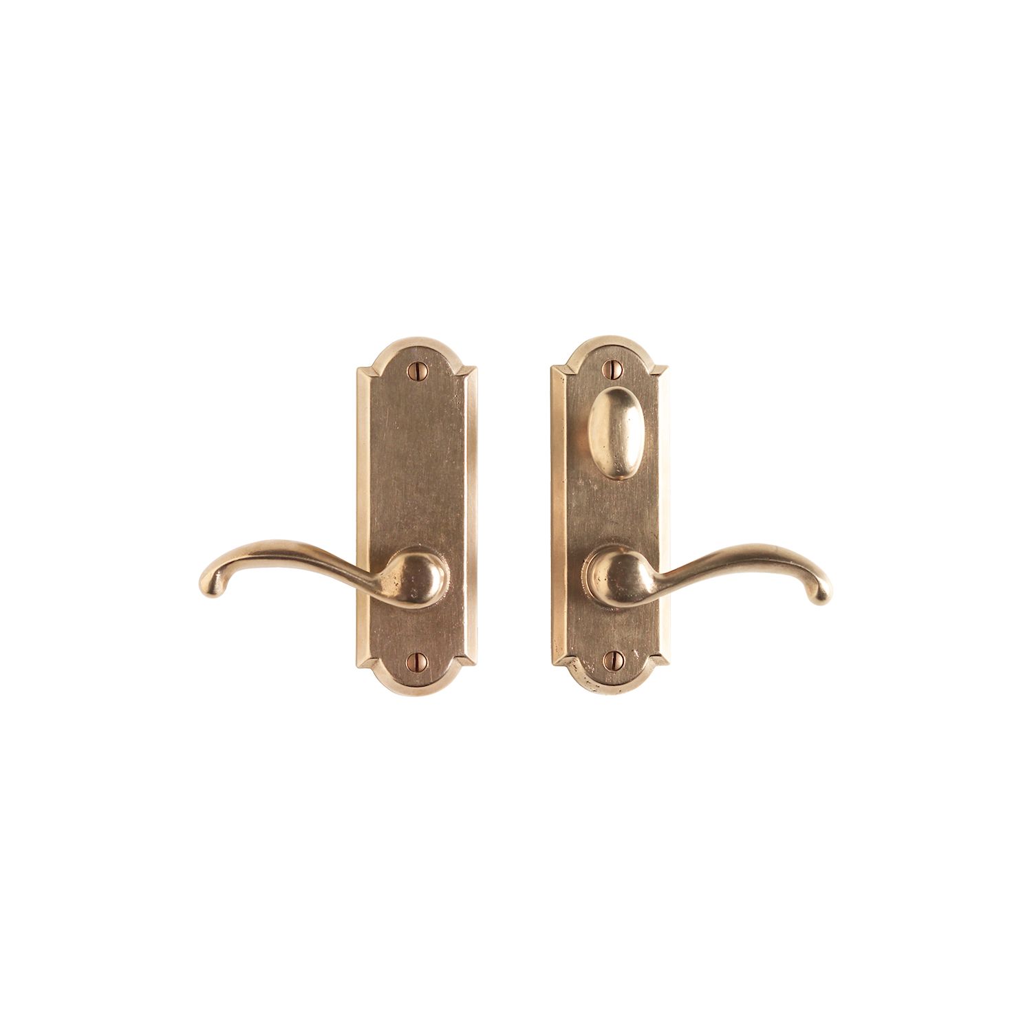 erraje para Puerta Mosquitera Arched 2" x 6" — Rocky Mountain Hardware bronce macizo