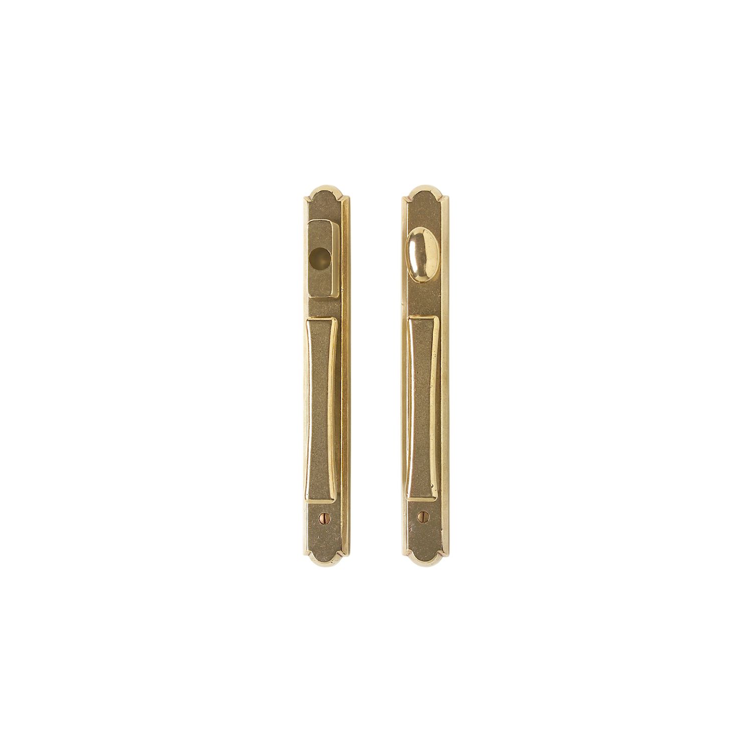 erraje para Puerta Corrediza Arched 1 3/8" x 11" (cilindro americano) — Rocky Mountain Hardware bronce macizo