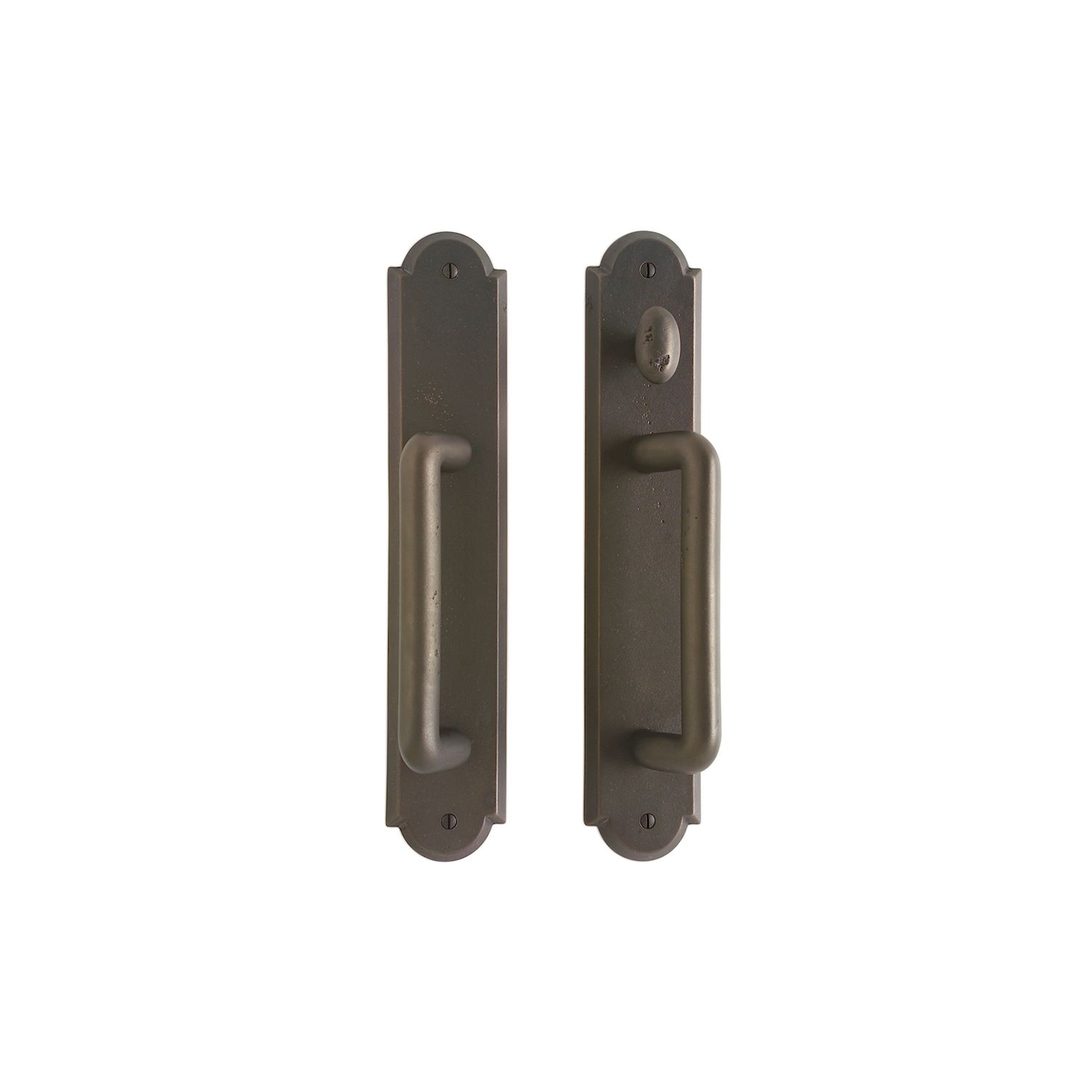 erraje para Puerta Corrediza Arched 2 1/2" x 13" — Rocky Mountain Hardware bronce macizo