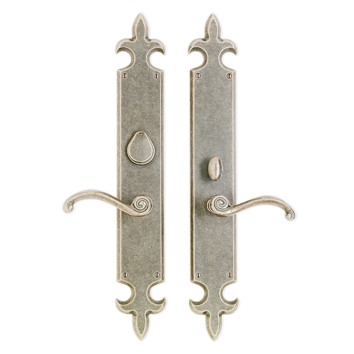 uego de Entrada Fleur de Lis 3" x 21" — Rocky Mountain Hardware bronce macizo