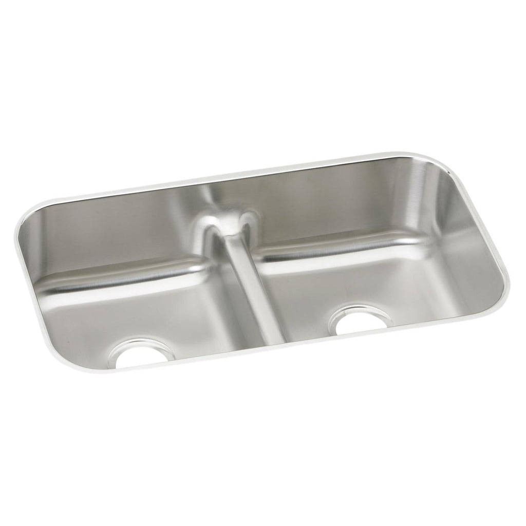 Elkay Tarja Lustertone® Classic Acero Inoxidable 32-1/16" x 18-1/2" x 8" de Dos Tazones Iguales Bajo Cubierta con Aqua Divide — vista de producto