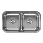 Elkay Tarja Lustertone® Classic Acero Inoxidable 32-1/2" x 18-1/8" x 9" de Dos Tazones Iguales Bajo Cubierta con Aqua Divide — vista de producto