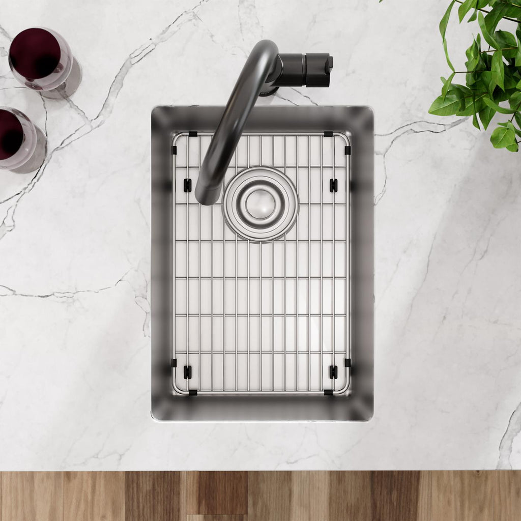 Elkay Tarja Crosstown® Calibre 18 Acero Inoxidable 13-1/2" x 18-1/2" x 9" de Un Tazón Bajo Cubierta Bar (Kit) — ambiente de cocina